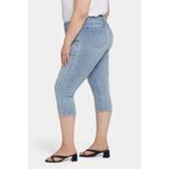 NYDJ Curves 360 Slim Straight Crop Jeans - Size 16, Light Wash (NWT) Style - Picture 3 of 11